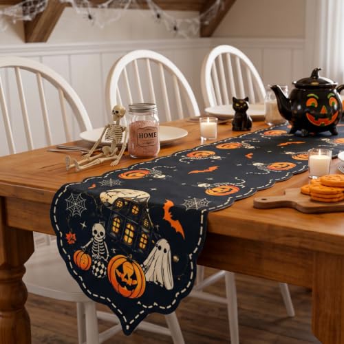 Halloween Table Runner 13x69 Inch Gothic Festive Home Decor