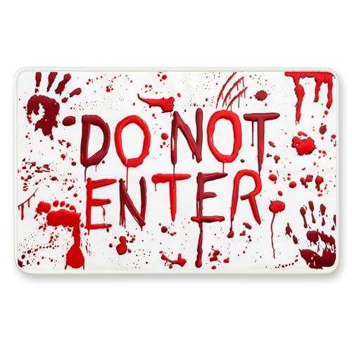 Halloween Bloody Horror Bath Mat Do Not Enter - Large Non Slip Decor