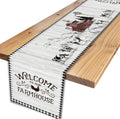 Farmhouse Rooster Table Runner - Rustic Farm Animals Cotton Decor 13x108 Inches - Variation of THIS Listing