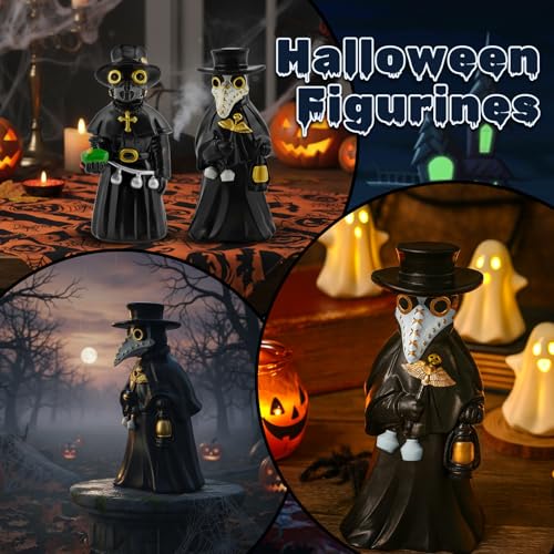 Plague Doctor Figurines - Resin Gothic Halloween Decor, 2 Pcs - Variation of THIS listing