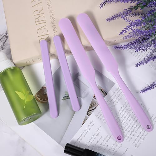 Silicone Wax Applicator Sticks - Non-stick Hair Removal & Face Mask Tools - 6 Pack