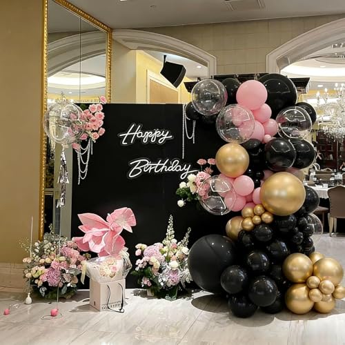 Black Latex Balloons 12 Inch - 40 Pack for Wedding Party Decorations - Variation: Black