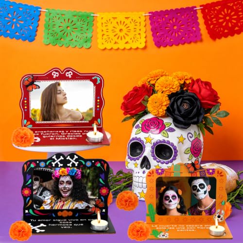 Dia De Los Muertos Decorative Picture Frame - Medium Horizontal Altar Decor