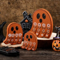 Mexican Ghost Wooden Tabletop Decorations - Halloween Ghost Sign Set, Suzile 3 Pcs