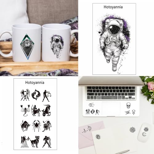 Halloween Black Scary Animal Temporary Tattoos Set - Wolf, Lion, Tiger, Skeleton, Skull, 102 Sheets