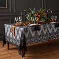 Black Lace Tablecloth 60x120 Inch Rectangle for Wedding Reception - Variation: Black / 1