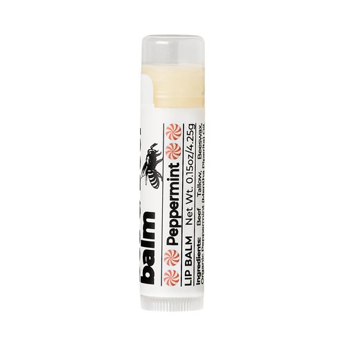Santa Cruz Paleo Grass Fed Beef Tallow & Beeswax Peppermint Lip Balm, 1 Pack, Beef Tallow for Skin Care Moisturizer, Hypoallergenic for Sensitive Skin, Long Lasting & Vitamin Rich, Peppermint