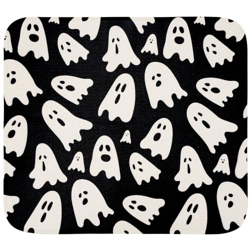 Halloween Ghost Dish Drying Mat - 16x18 Inch Absorbent Kitchen Counter Protector