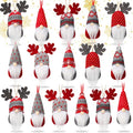 Christmas Gnome Decorations Set of 16 Hanging Plush Holiday Ornaments