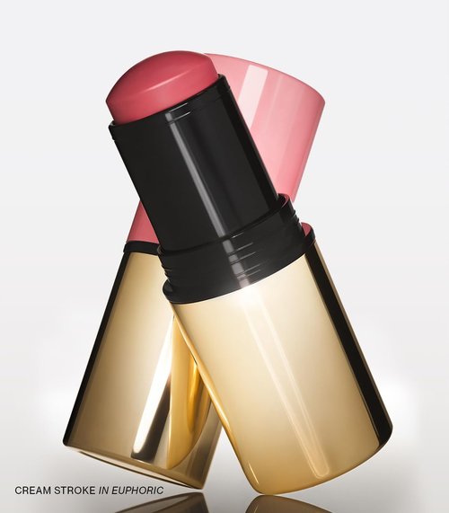 MAKE Beauty Cream Stroke Blush Stick - Vibrant Soft Matte Finish for Cheeks | Chroma Pinky Coral Shade