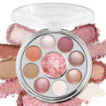 UCANBE Whispered Rose Baked Eyeshadow & Blush Palette - Rose-Toned Makeup Gift