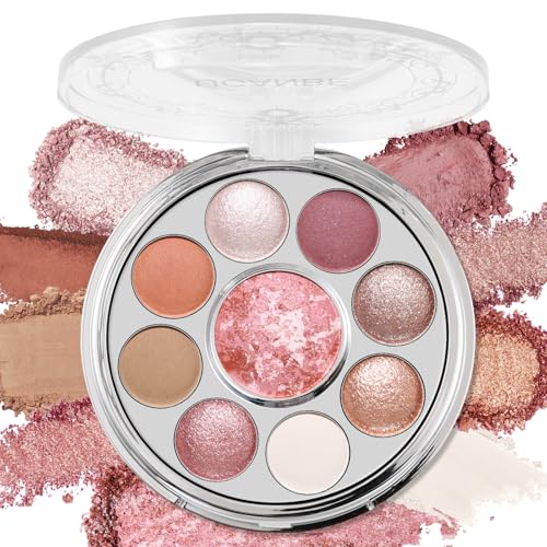 UCANBE Whispered Rose Baked Eyeshadow & Blush Palette - Rose-Toned Makeup Gift