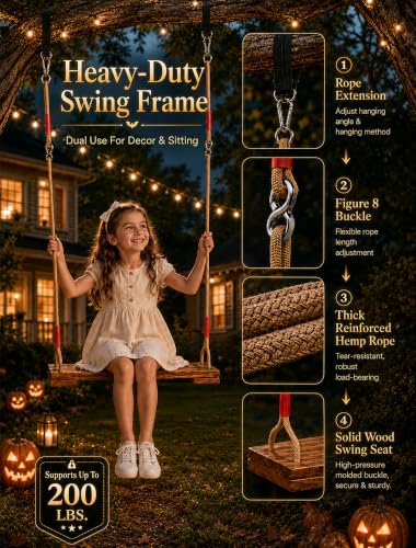 Halloween Swinging Ghost Outdoor Decor with Light and Remote Control