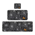 Halloween Kitchen Rugs Set - Non-Slip Washable Holiday Mat with Mouse Pad, Spider Web Design