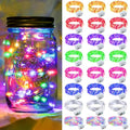 Mixed-Color Fairy Lights Set 24 Pack 7ft Waterproof Twinkle String Lights Battery Operated