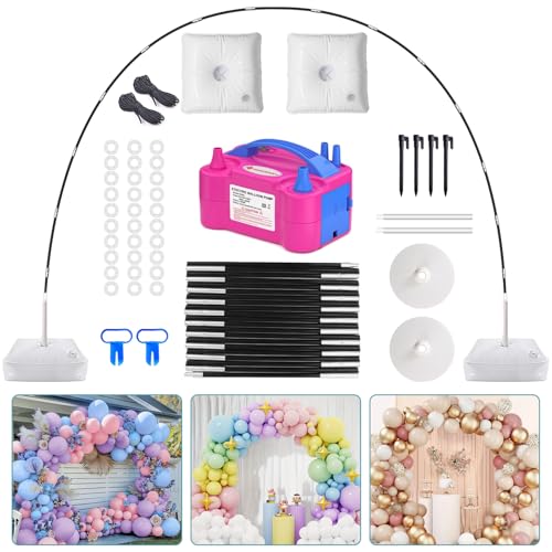Balloon Arch Kit with Pump and Stand for Weddings & Parties - Reusable Adjustable Decor