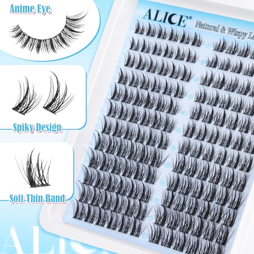 Anime Style Lash Clusters Q - Wispy Natural Look 10-16mm 144pcs - DIY False Eyelashes