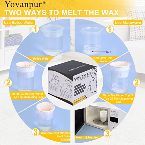 100g Nose Hair Wax Kit for Men & Women - Painless, Easy Removal with Applicators & Accessories