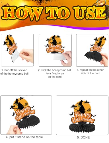 Halloween Party Decorations Set - Happy Halloween, 10 Pieces Halloween Table Centerpieces