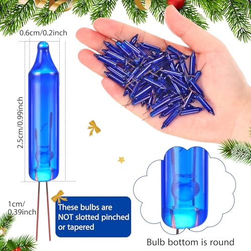 60 Count Blue Incandescent Christmas Mini Replacement Bulbs for String Lights