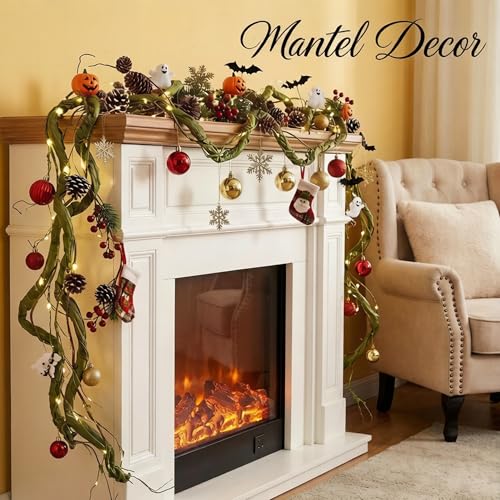 118-Inch Bendable Greenery Garland for Halloween Wedding Wall Decor