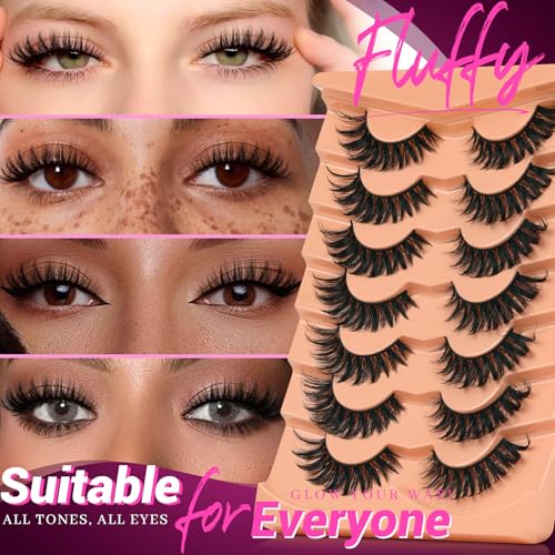 Veleasha 7P-833 Dramatic Fluffy False Eyelashes with V-Shaped Clusters - Full & Volume