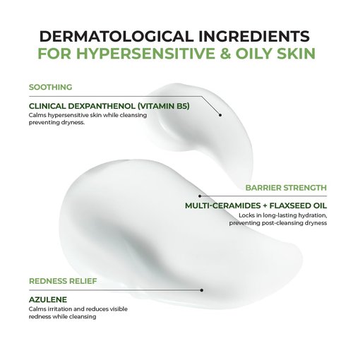 JUMISO D-Panthenol Barrier Soothing Cleansing Milk (300ml/10.14oz) – 92% Cleansing Power 5-Ceramide Gentle Ophthalmologist Tested First Cleanser, Sting-Free Sunscreen & Makeup Melt for Sensitive Skin