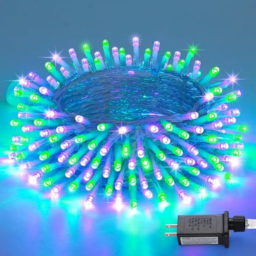 Halloween String Lights 200 LED Purple & Green Indoor Outdoor Plug-In