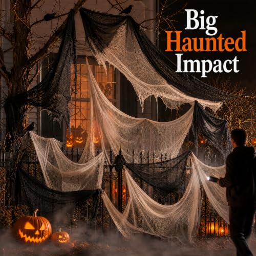 Halloween Creepy Cloth Set - Indoor Outdoor Spooky Decorations 6 Pieces