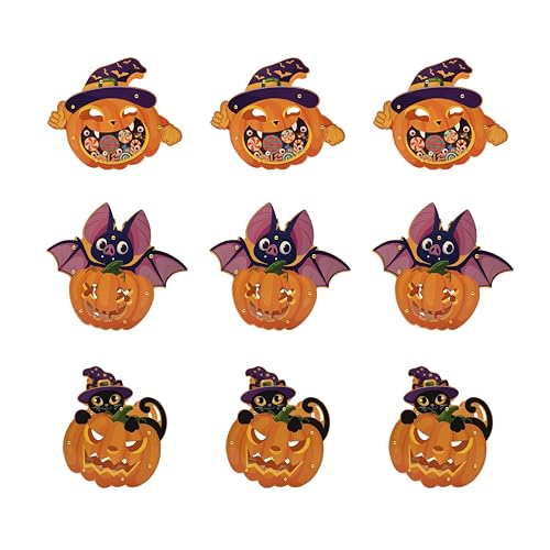 Halloween Pumpkin Paper Lanterns Set - Collapsible Outdoor & Indoor Decorations