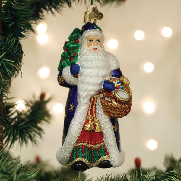 Glass Father Christmas Ornament - Handcrafted Holiday Tree Decoration
