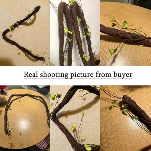 63in Bendable Artificial Tree Trunk & Leaf Wall Decor - Moss Vine Foliage