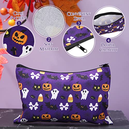 Halloween Makeup Bags Set - Cosmetic Pouch with Zipper, 20 Pack