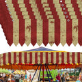 6 Pack Red White Striped Circus Tent Halloween Banner Set - Carnival Party Decor
