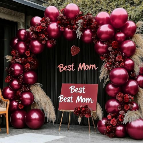 Burgundy Double Stuffed Balloon Garland Kit - Wedding & Party Decorations