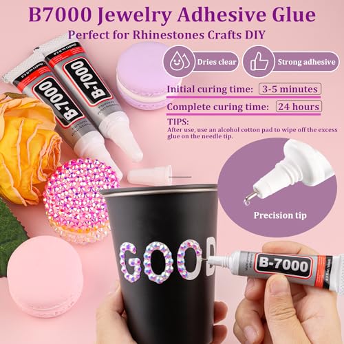 Lavender Purple AB Resin Rhinestones 25,000pcs for Crafts & DIY Projects + Glue