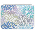 ALAZA 16 x 18 Inch Blue Grey Purple White Dahlia Dish Drying Mat Microfiber Kitchen Counter Protector