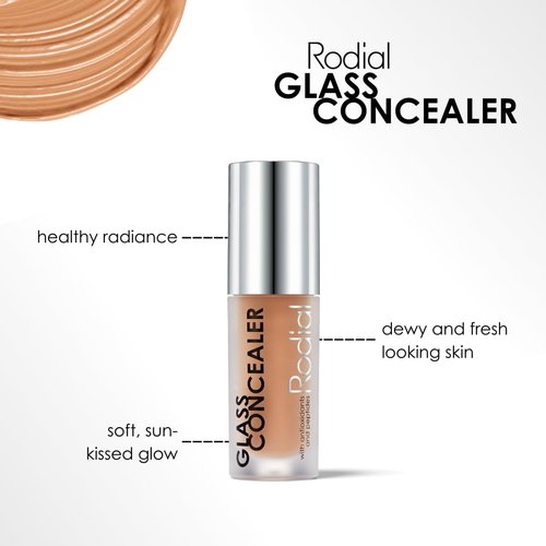 Rodial Glass Concealer Shade 3 - Luminous Full-Coverage Cream with Peptides & Antioxidants | 0.1 fl. oz.