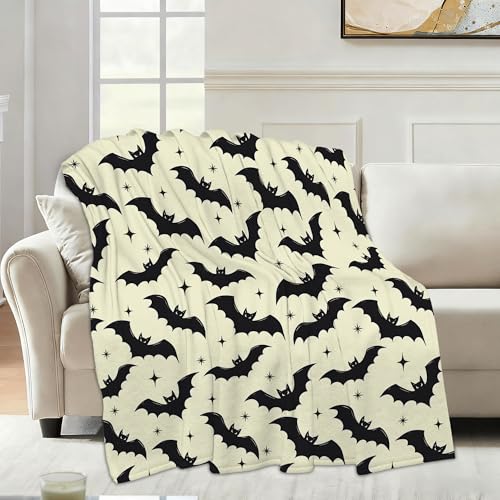 Gothic Bats Plush Throw Blanket for Couch and Sofa Decoration - 50x60 Inch