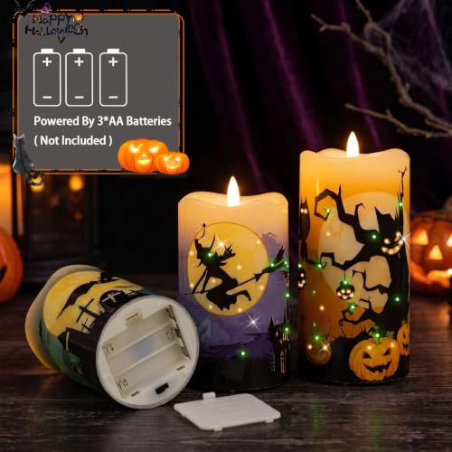 Halloween Flameless Candles with Remote Control - Wizard Variation