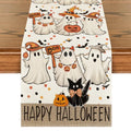 Halloween Table Runner 13x72 Inch Beige Polyester Home Party Decor