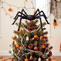 Halloween Spider Tree Topper Crawler - Spooky Gothic Decor for Christmas & Party