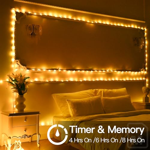 100ft LED Rope Lights Outdoor Waterproof String Lights with Remote - Warm White