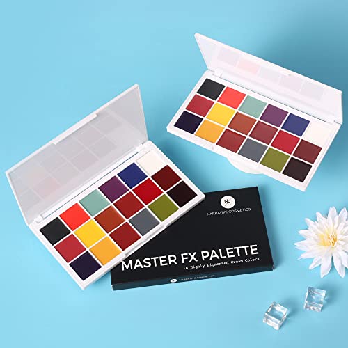 Professional SFX Makeup Palette - 18 Cream Colors for Bruises, Wounds & Halloween
