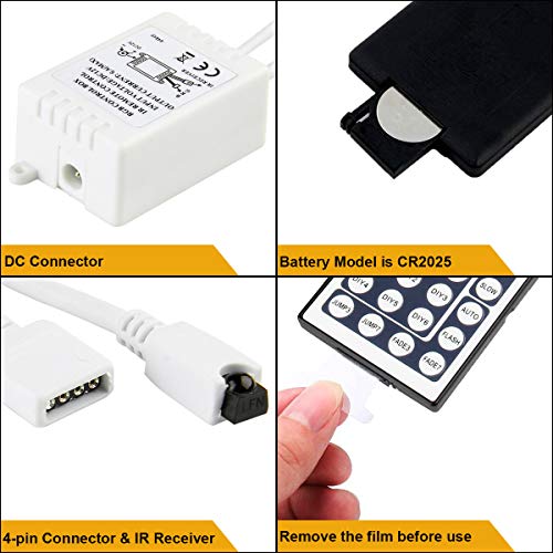 RGB Remote Controller & 16.4ft Waterproof RGB LED Rope Lights for Indoor & Holiday Decor