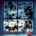 Giant Halloween Window Clings - 5 Sheets Spooky Monster Decals for Holiday Decor
