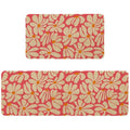 Pink Daisy Floral Kitchen Rugs Set - Non-Slip Indoor Mats for Kitchen & Home Decor, 2-Piece