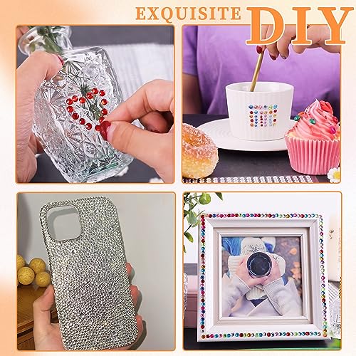 Self-Adhesive Face Gems Set - 2700pcs Bright Rhinestones for Makeup & Crafts