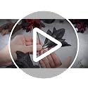 Halloween Black Artificial Flowers with Eyeball Decor - 16 Inch Set of 12