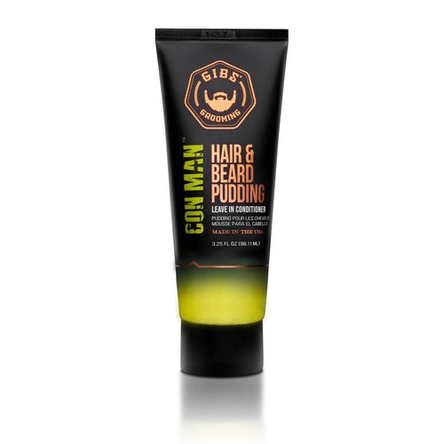 GIBS Con Man Hair & Beard Pudding - Leave-In Conditioner & Curl Definer - 3.25 oz Travel Size